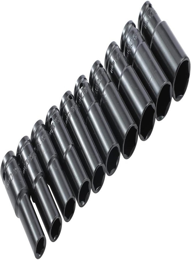 Homdum 10pcs Deep Impact Socket Set Universal Socket Metric Drive Hex Long Socket Set Wrench For Air Pneumatic Repair Tools 8-24MM Size - Image 2